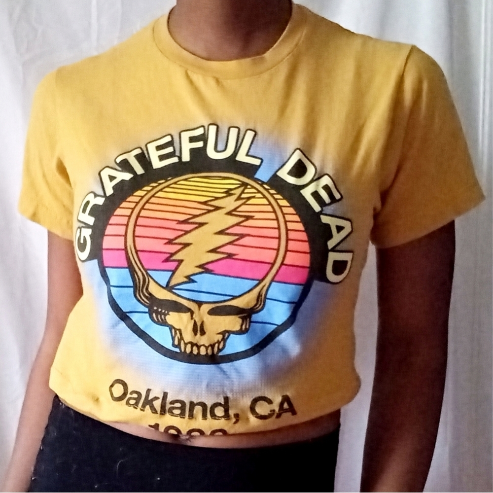 Grateful Dead Yellow Logo Crop Tee 787